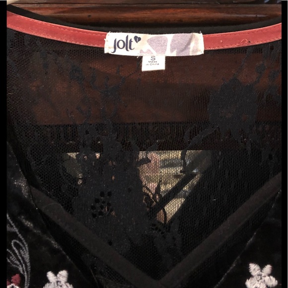 Black embroidered blouse - Picture 3 of 4